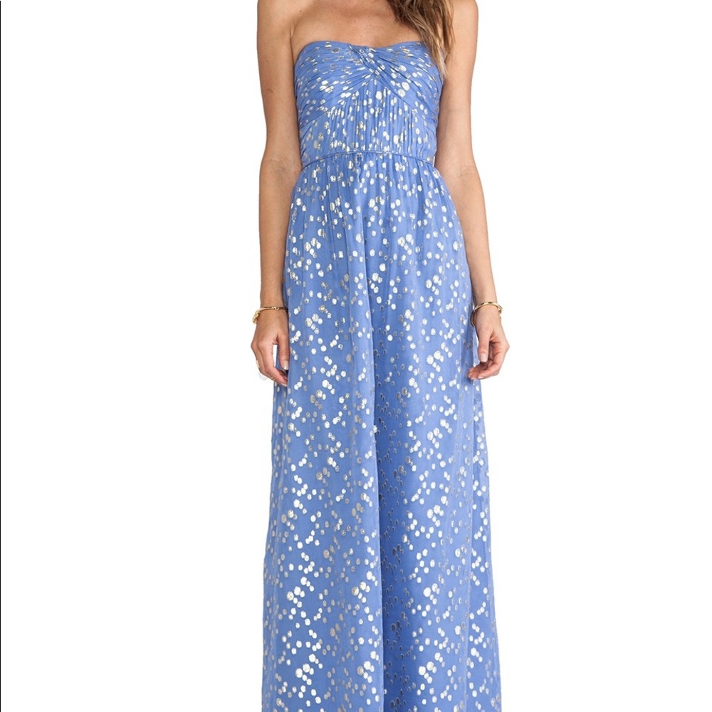 Shoshanna Periwinkle Jennifer Maxi Evening Dress